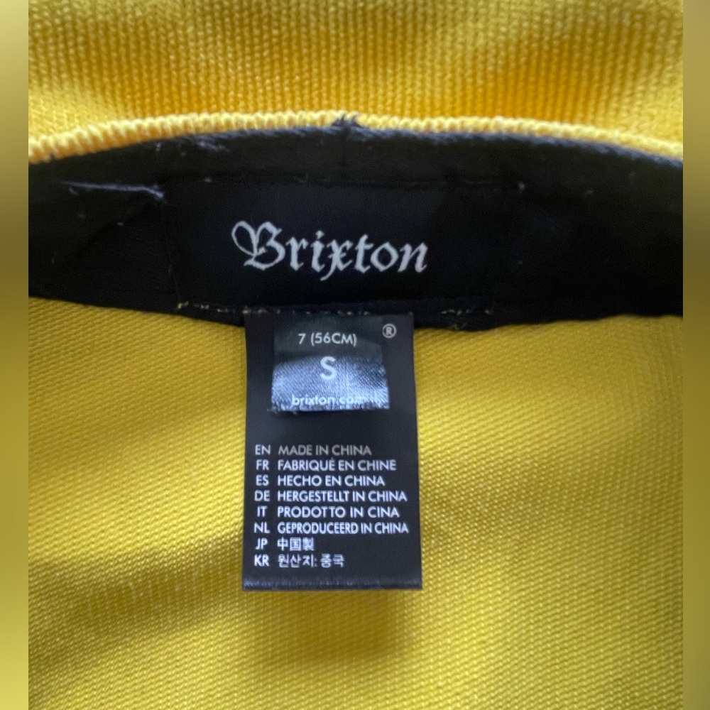Brixton Bright Yellow Corduroy Baker Boy Hat - Picture 3 of 4